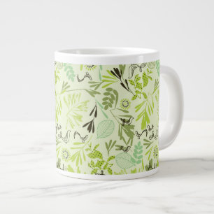 Grande Tasse motif montrant des petits oiseaux