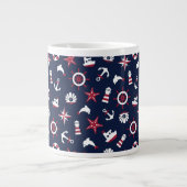 Grande Tasse Motif nautique de mer (Devant)