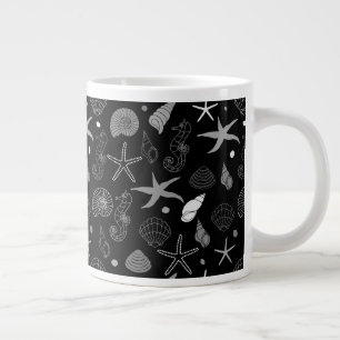 Grande Tasse Motif noir Sea Life