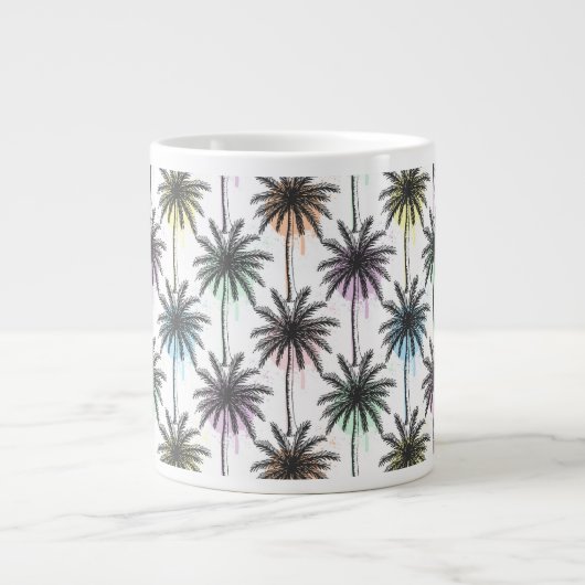 Grande Tasse Motif Paint Drop Palm Tree (Devant)