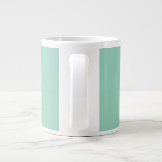 Grande Tasse Motif personnalisé de fleurs et de feuilles d'art (Dos)