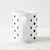Grande Tasse Motif Pois noir et blanc rétro (Dos)