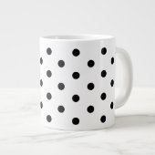 Grande Tasse Motif Pois noir et blanc rétro (Devant droit)