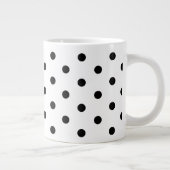 Grande Tasse Motif Pois noir et blanc rétro (Droite)