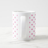 Grande Tasse Motif Pois tendance blanc et rose Retro (Dos)