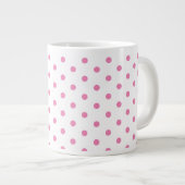 Grande Tasse Motif Pois tendance blanc et rose Retro (Devant droit)
