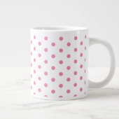 Grande Tasse Motif Pois tendance blanc et rose Retro (Droite)