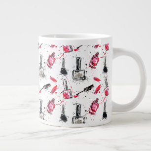 Grande Tasse Motif polonais à ongle aquarelle