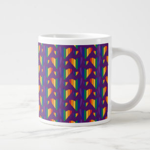 Grande Tasse Motif Rainbow Hearts