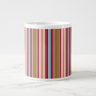 Grande Tasse Motif rayures carreaux multicolores-57666