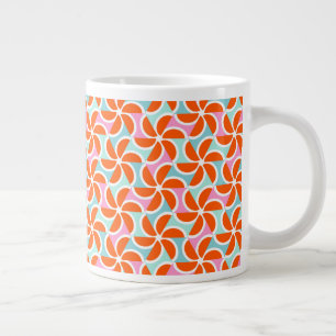 Grande Tasse Motif rétro Orange