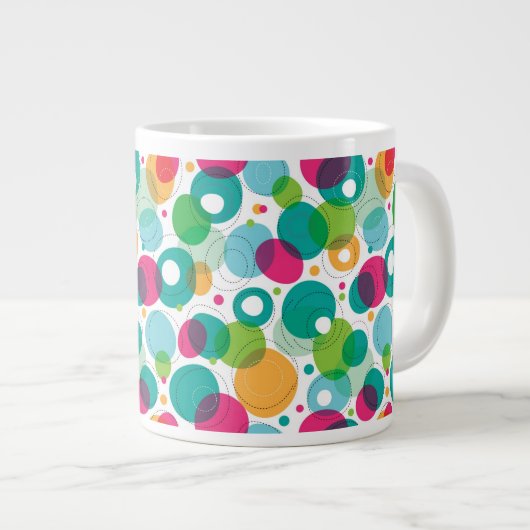 Grande Tasse Motif rond d'enfants de bulles (Devant droit)
