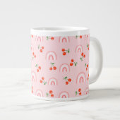 Grande Tasse Motif rose arc-en-ciel cerise (Devant droit)