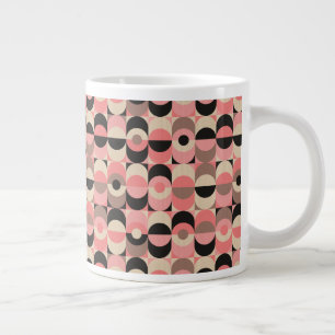 Grande Tasse Motif rose moderne du milieu du siècle