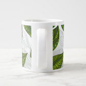 Grande Tasse Motif sans couture avec Feuilles de thé vert (Dos)