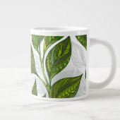 Grande Tasse Motif sans couture avec Feuilles de thé vert (Droite)