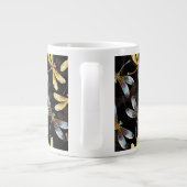 Grande Tasse Motif sans couture avec libellules d'or (Dos)