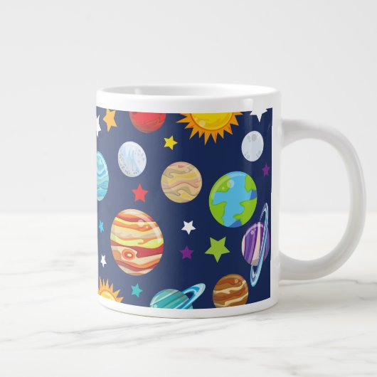 Grande Tasse Motif spatial, Planètes, Étoiles, Cosmos, Galaxie (Droite)