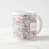 Grande Tasse Motif Succulent Cactus Pink Mint avec nom (Devant droit)