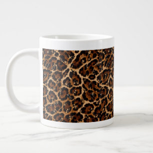 Grande Tasse Motif Tigre Cristal Noir & Or