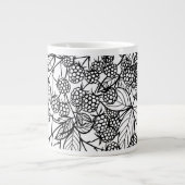 Grande Tasse Motif tiré à la main des framboises (Devant)