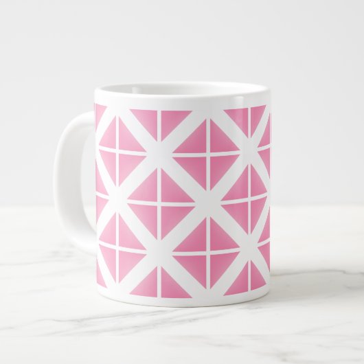 Grande Tasse Motif triangle rose tendance (Devant gauche)