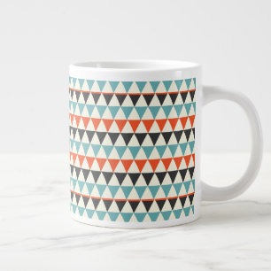 Grande Tasse Motif triangulaire moderne rétro du milieu du sièc