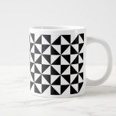 Grande Tasse Motif triangulaire noir et blanc (Droite)