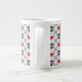 Grande Tasse Motif tricoté avec des crânes (Dos)