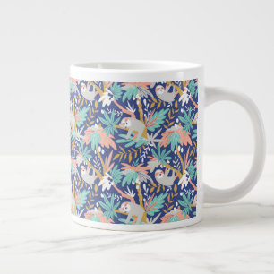 Grande Tasse Motif Tropical Blue Sloth