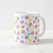 Grande Tasse Motif Tropical Sloth & Feuilles (Devant droit)