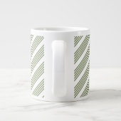 Grande Tasse Motif vert olive et blanc cinq bandes (Dos)