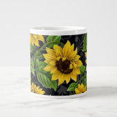 Grande Tasse motif Vintage de tournesol (Devant)