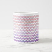 Grande Tasse Motif Zag rose clair (Devant)