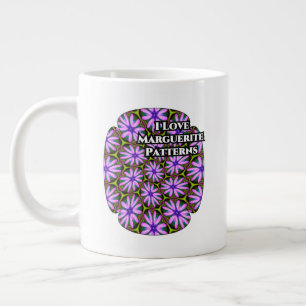 Grande Tasse Motifs marguerite violet