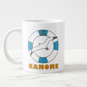 Grande Tasse Mouette et anneau de natation bleu clair