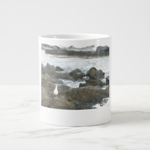 Grande Tasse Mouette sur rochers