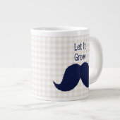 Grande Tasse Moustache drôle de typographie (Devant droit)