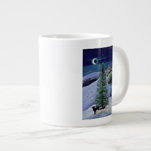Grande Tasse Moutons dans un paysage d'hiver
