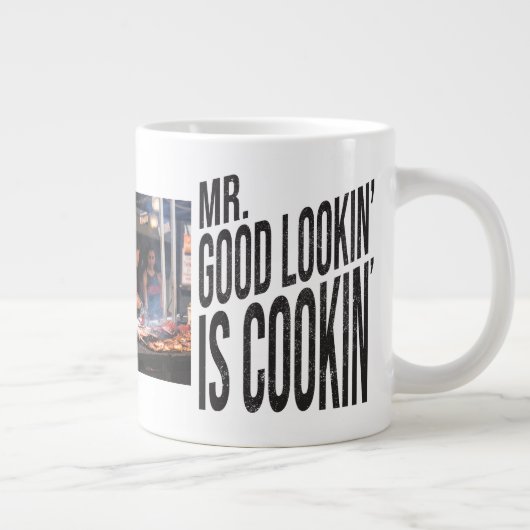 Grande Tasse Mr. Good Look Is Cuisine Funny Chef Fête des pères (Droite)