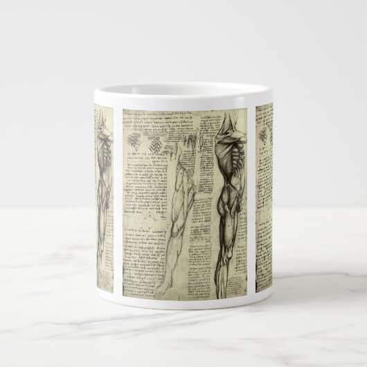 Grande Tasse Muscles humains anatomiques de Léonard de Vinci (Devant)