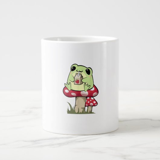 Grande Tasse Mushroom Frog Goblincore Mycology Creative Style (Devant)