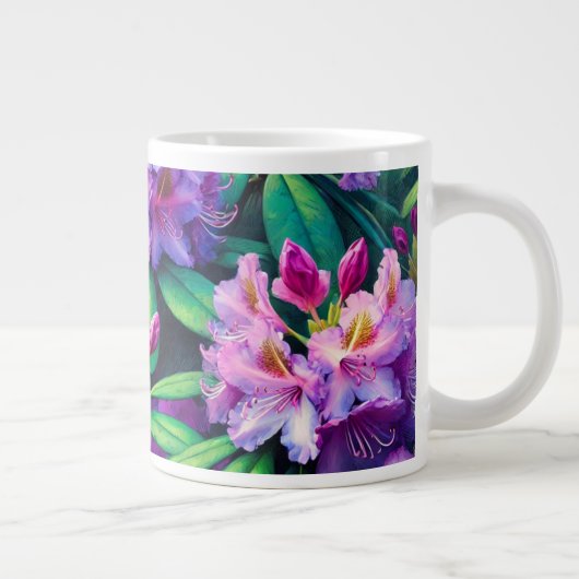 Grande Tasse Musique à fleurs violettes (Droite)