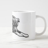 Grande Tasse Musique de chien de grain rétro (Droite)