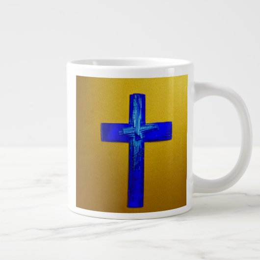 Grande Tasse Musique de croix bleu électrique (Droite)