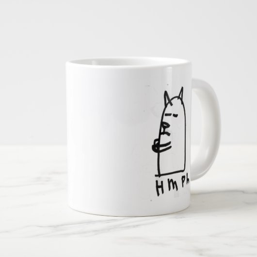 Grande Tasse Musique hmph en noir (Devant droit)