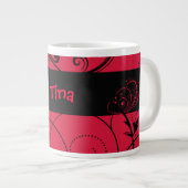 Grande Tasse Musique Jumbo rouge et noir (Devant droit)
