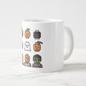 Grande Tasse Musique monstre Halloween Brick Head (Devant droit)
