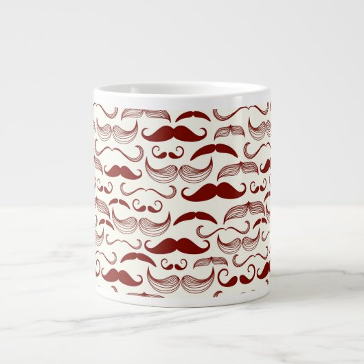 Grande Tasse Mustache motif, style rétro 3 (Devant)