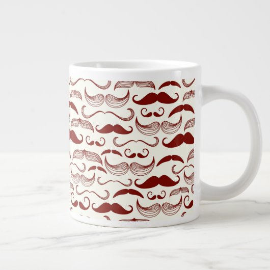 Grande Tasse Mustache motif, style rétro 3 (Droite)